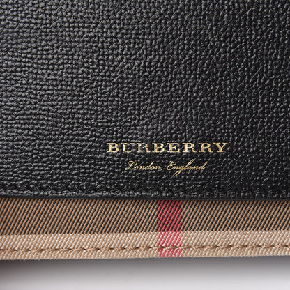 Burberry Derby Calfskin House Check Wallet On Chain Black 6 of 13
