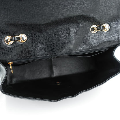 Chanel Caviar Quilted Jumbo Single Flap Black 5 of 10