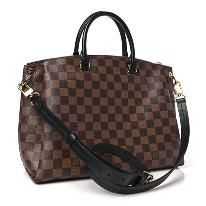 Louis Vuitton Damier Ebene Odeon Tote MM Black 3 of 9