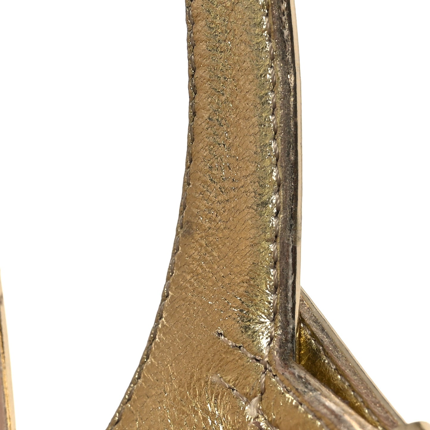 Metallic Nappa Horsebit Cross Strap 95mm Sandals 38 Gold