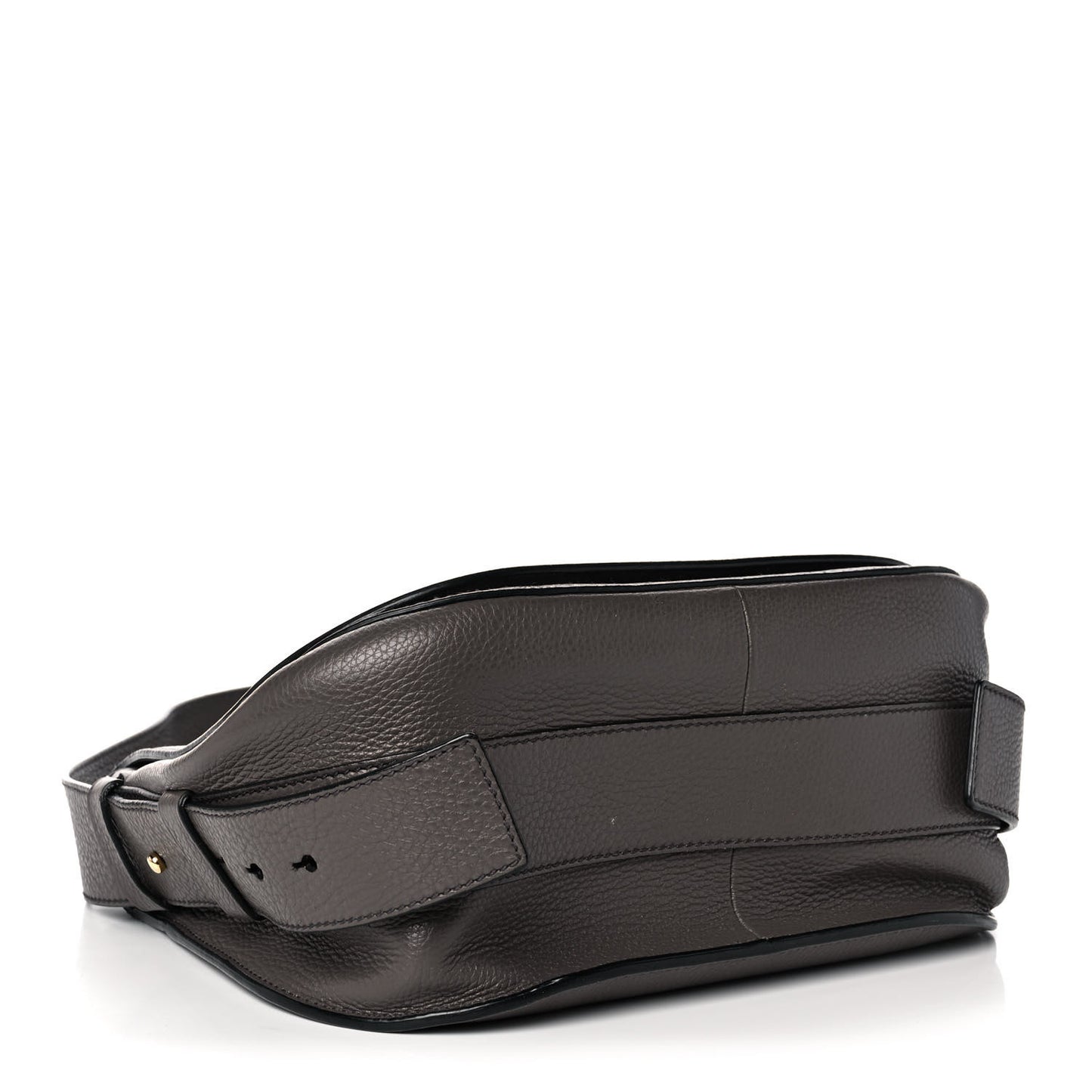 Grained Calfskin Soft Jennifer Saddle Bag Graphite