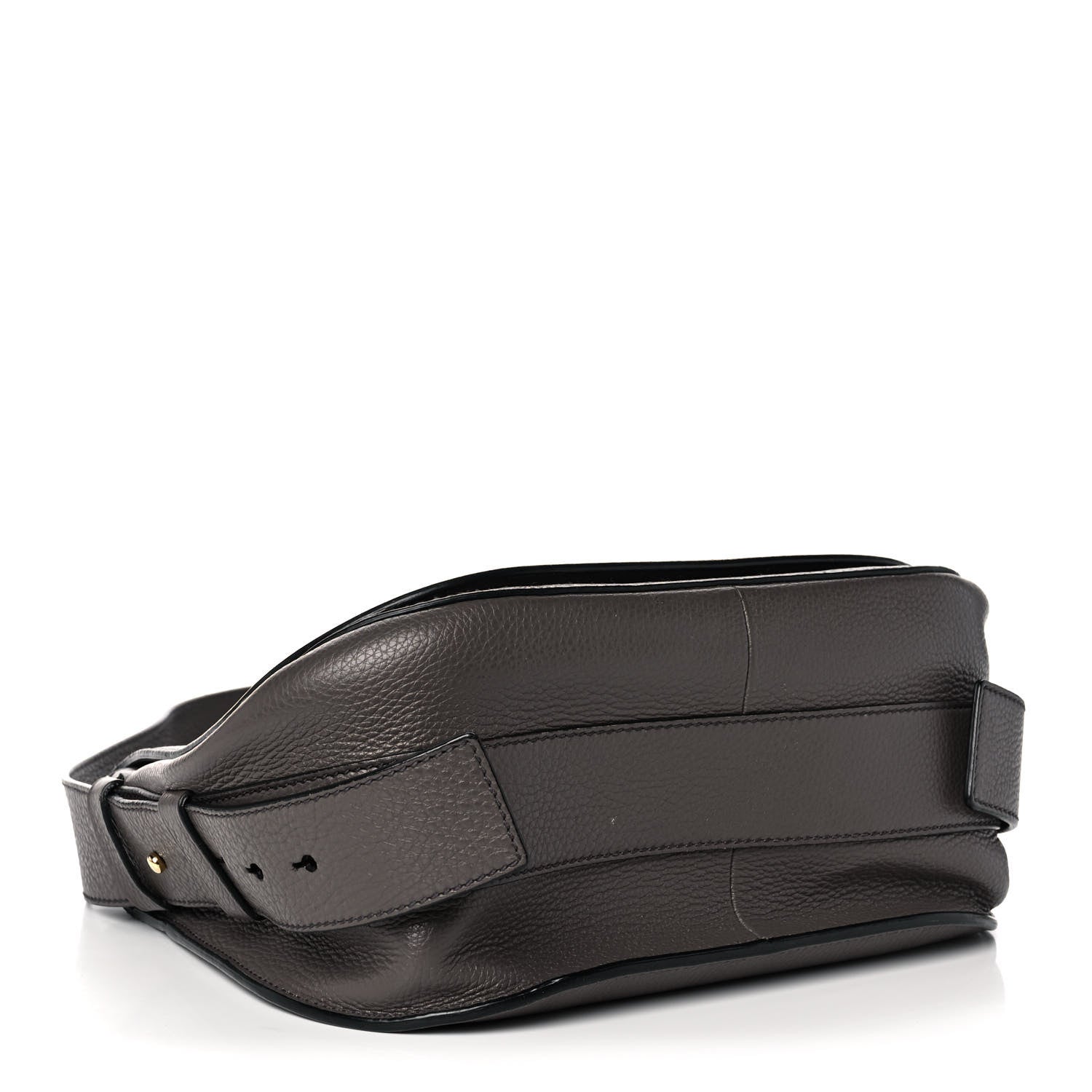 Tom Ford Grained Calfskin Soft Jennifer Saddle Bag Graphite 3 of 13