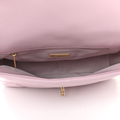 Chanel Lambskin Quilted Large Chanel 19 Flap Light Pink 5 of 12