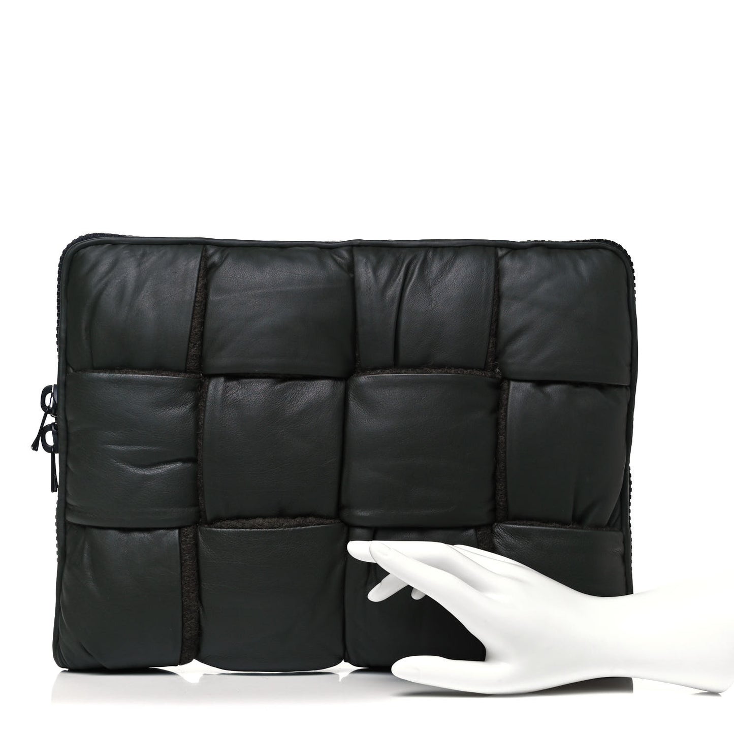Calfskin Maxi Intrecciato Puffy Laptop Pouch Camping