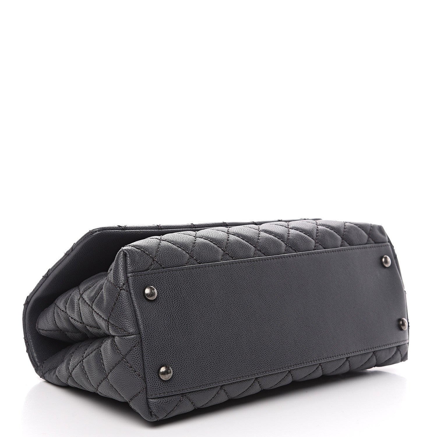 Chanel Caviar Quilted Small Coco Handle Flap Gray 3 of 11