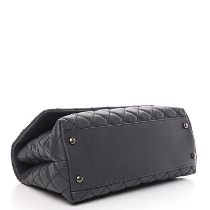 Chanel Caviar Quilted Small Coco Handle Flap Gray 3 of 11
