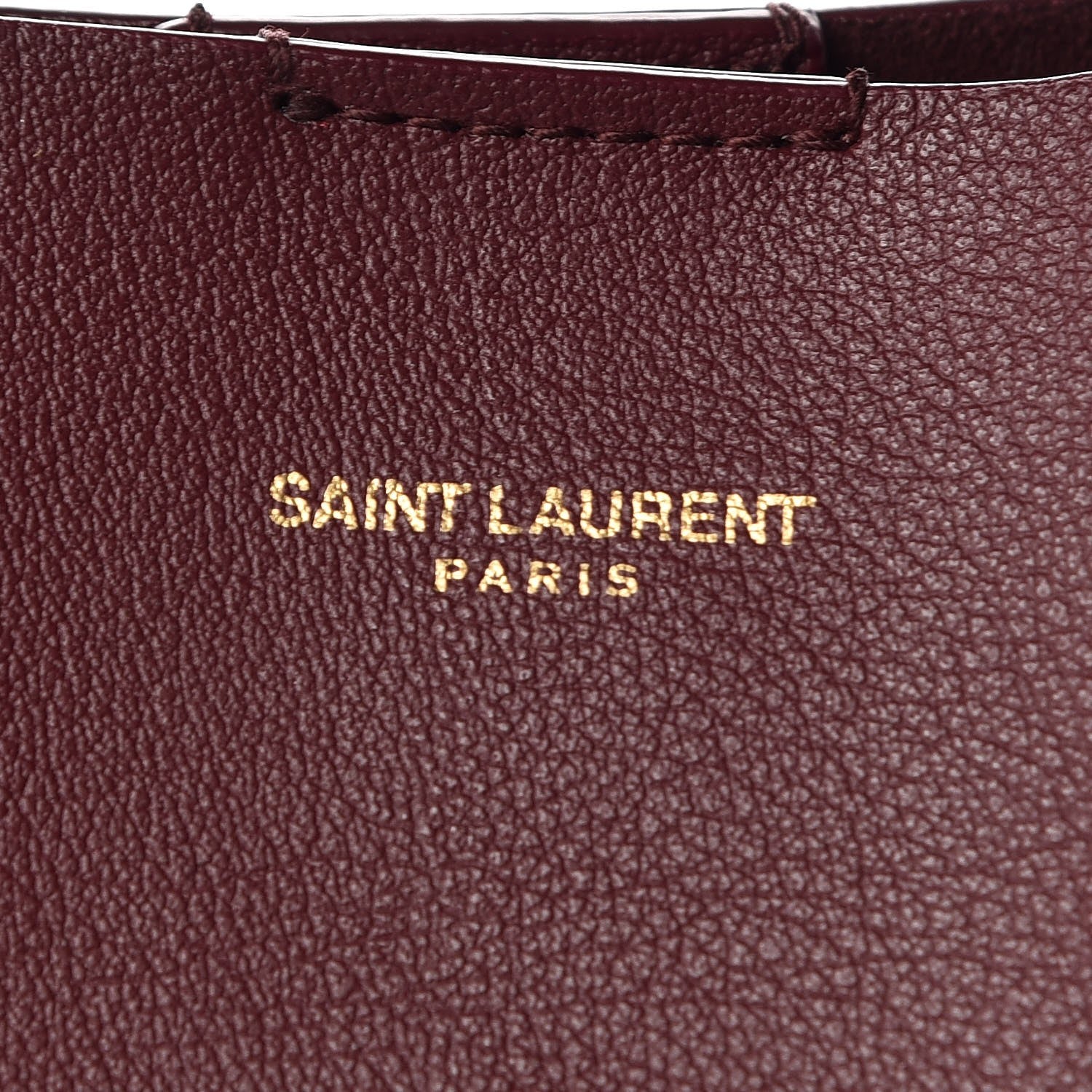 Saint Laurent Calfskin Toy Shopping Tote Dark Red 9 of 9