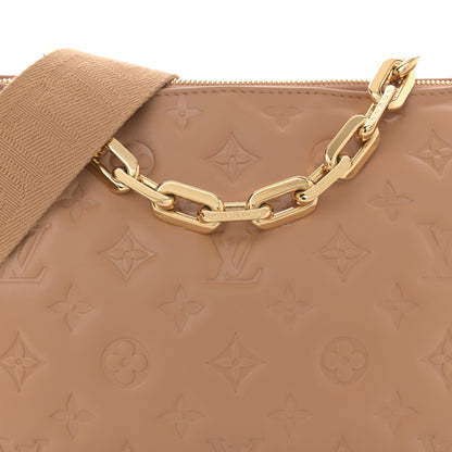 Louis Vuitton Lambskin Embossed Monogram Coussin PM Camel 8 of 12