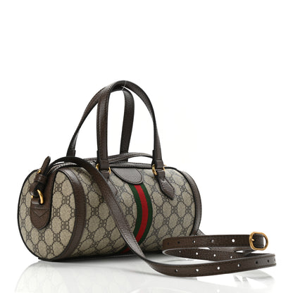 Gucci X BALENCIAGA BB Supreme Monogram Web Small Ophidia Boston Bag Beige New Acero 3 of 11