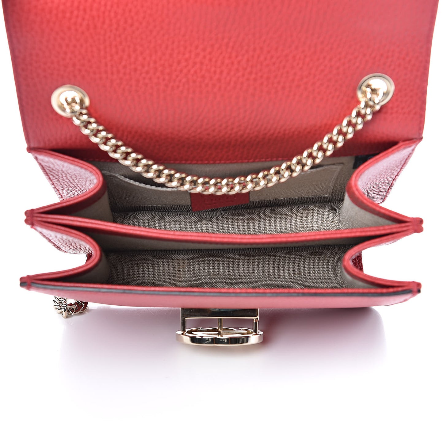 Dollar Calfskin Small Interlocking G Shoulder Bag Red