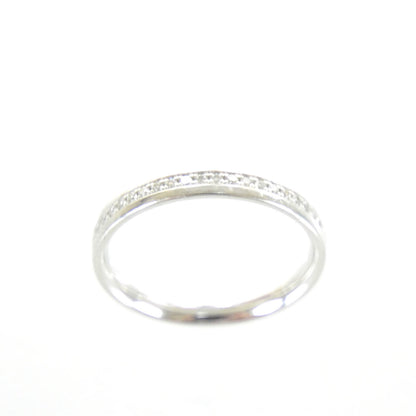 Tiffany 18k White Gold and Diamond Metro Ring Size 6 3 of 5