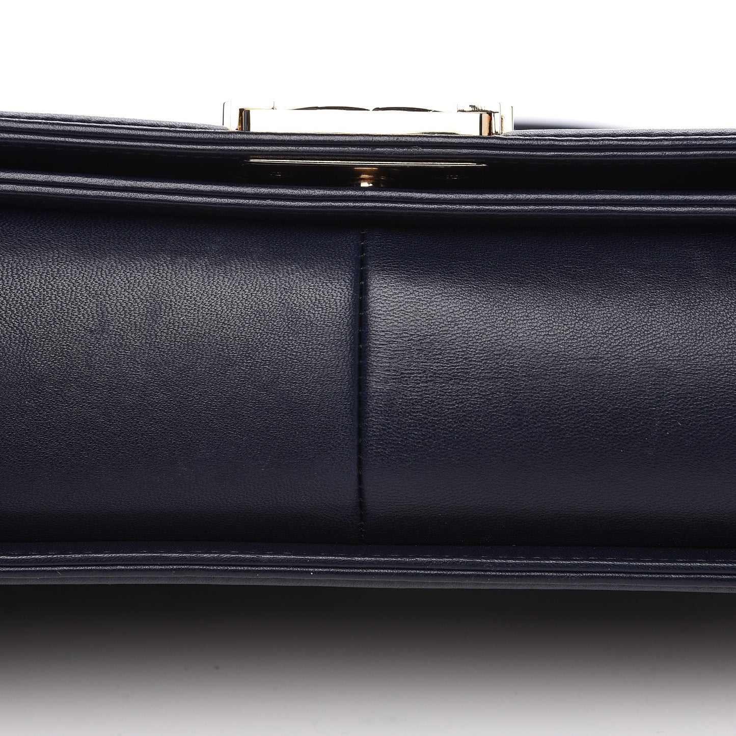 Lambskin Chain Quilted Medium Boy Flap Navy