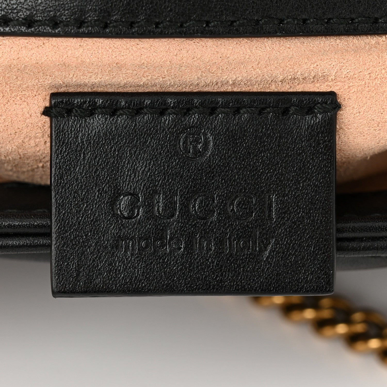 Gucci Calfskin Matelasse Super Mini GG Marmont Shoulder Bag Black 6 of 11