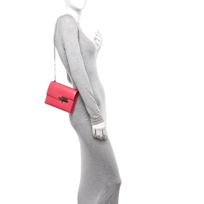 Hermes Tadelakt Mini Verrou Chaine Bag Rose Lipstick 2 of 11
