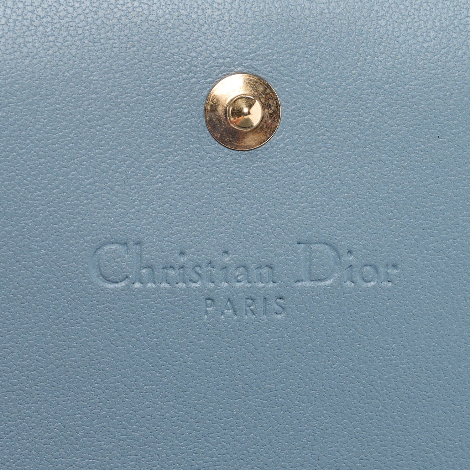 Christian Dior Lambskin Cannage Mini Lady Dior Wallet Cloud Blue 6 of 6