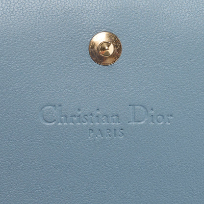 Christian Dior Lambskin Cannage Mini Lady Dior Wallet Cloud Blue 6 of 6