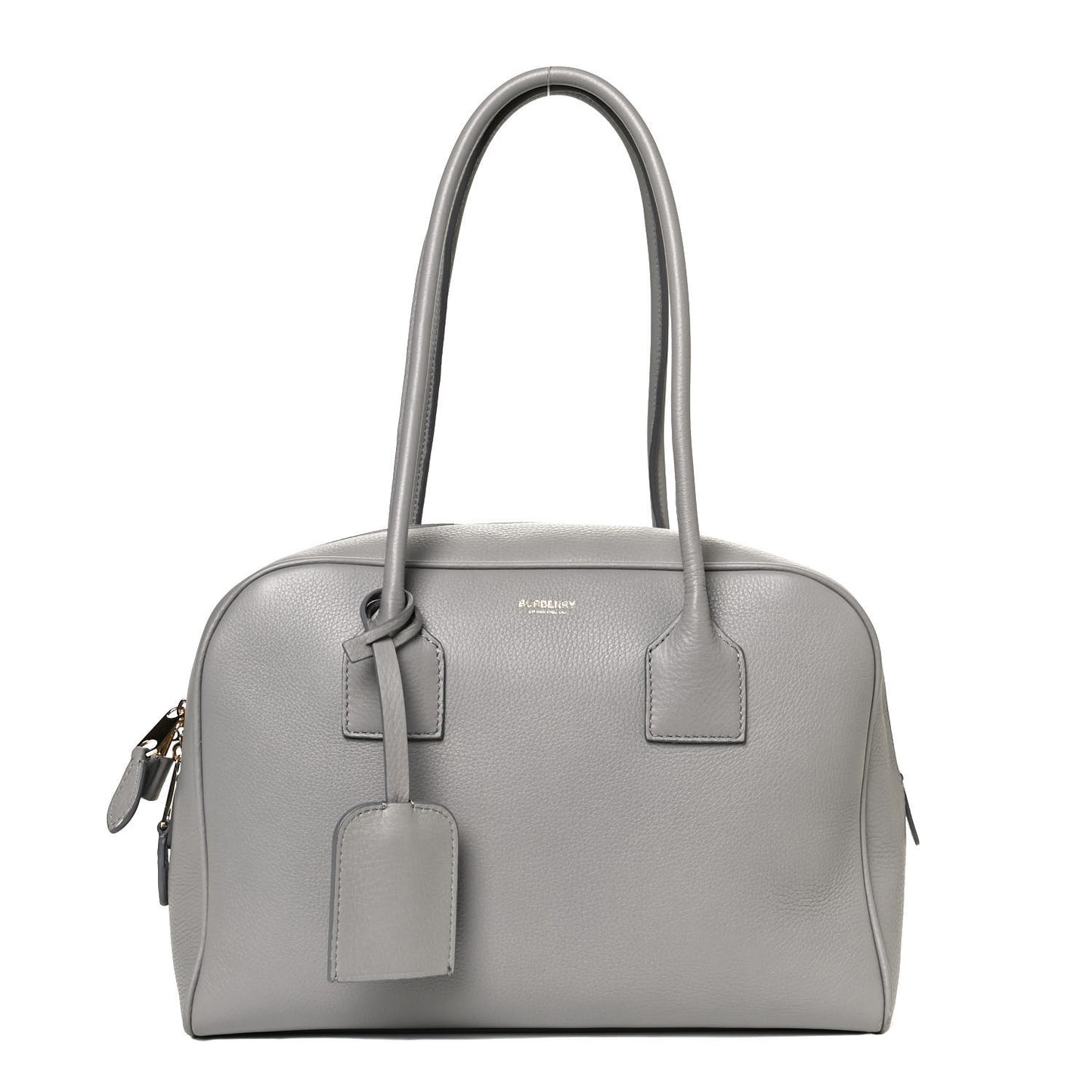 Soft Grain Calfskin Half Cube Bag Bright Cloud Grey