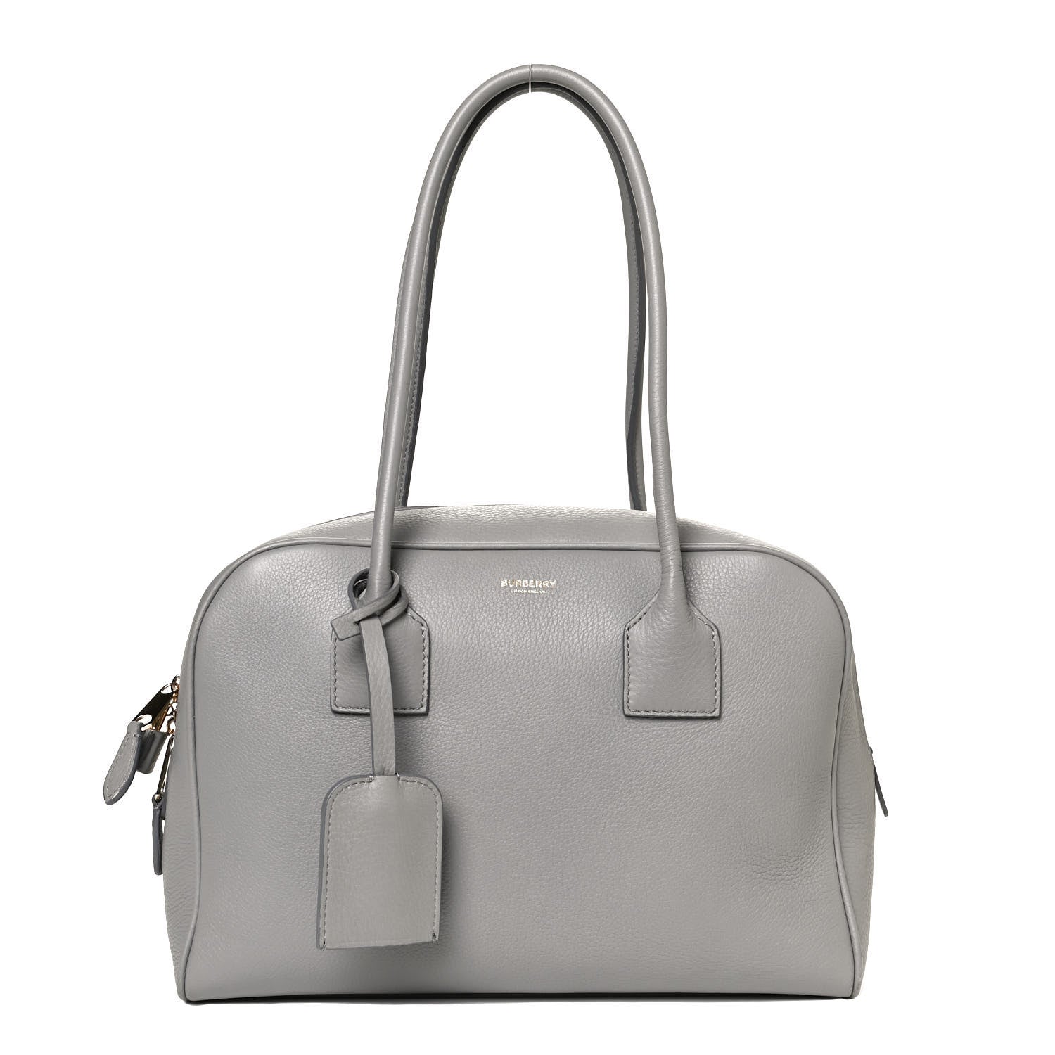 Burberry Soft Grain Calfskin Half Cube Bag Bright Cloud Grey 1 of 12