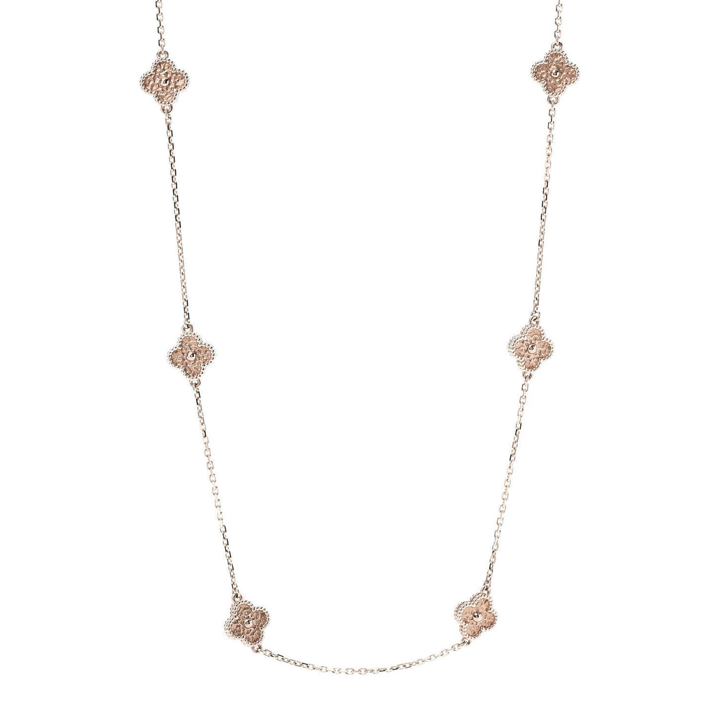 18K Rose Gold 16 Motifs Sweet Alhambra Necklace