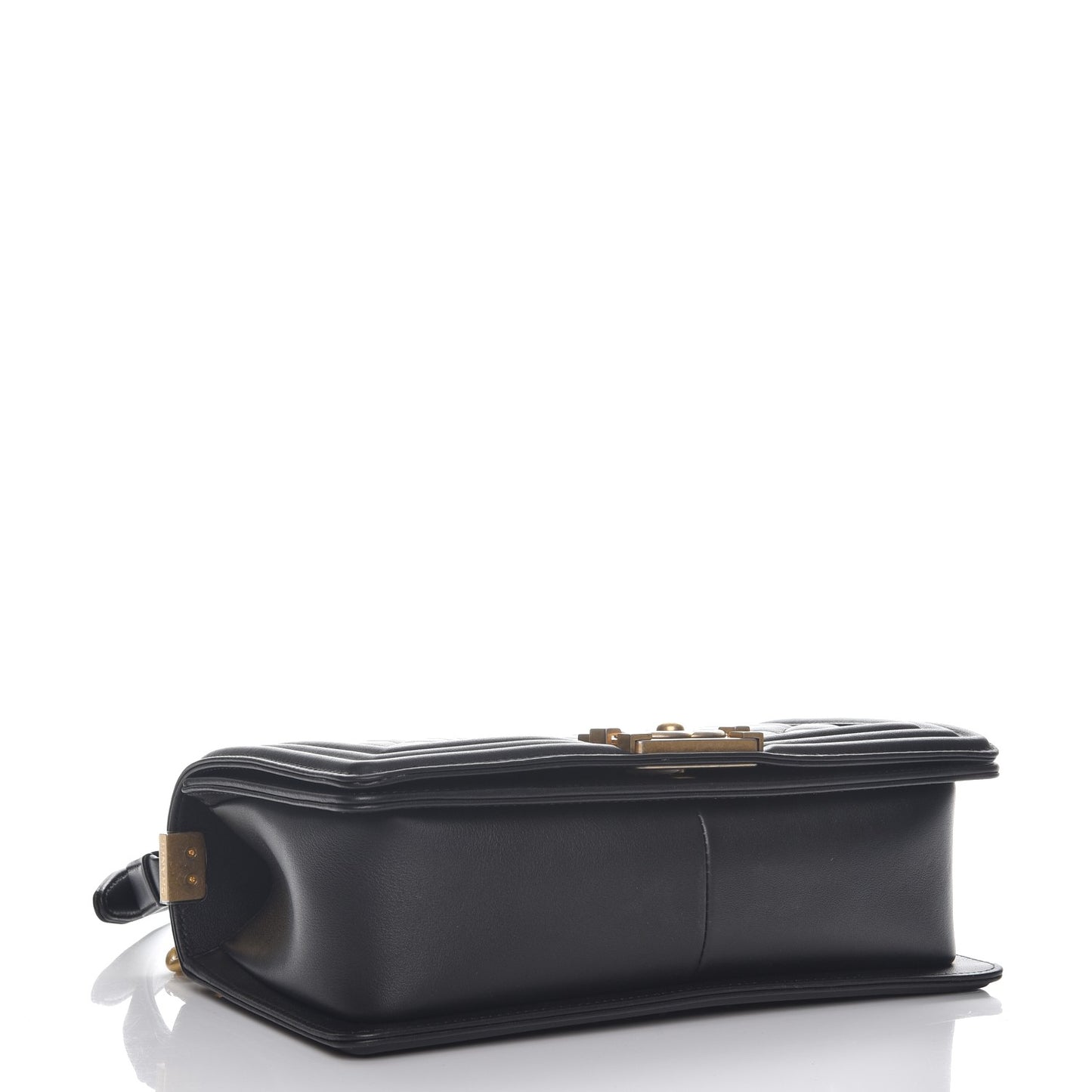 Lambskin Quilted Medium Boy Flap Black