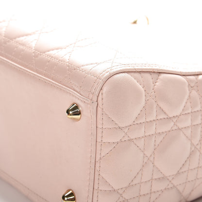 Christian Dior Lambskin Cannage Large Lady Dior Rose Poudre 15 of 17