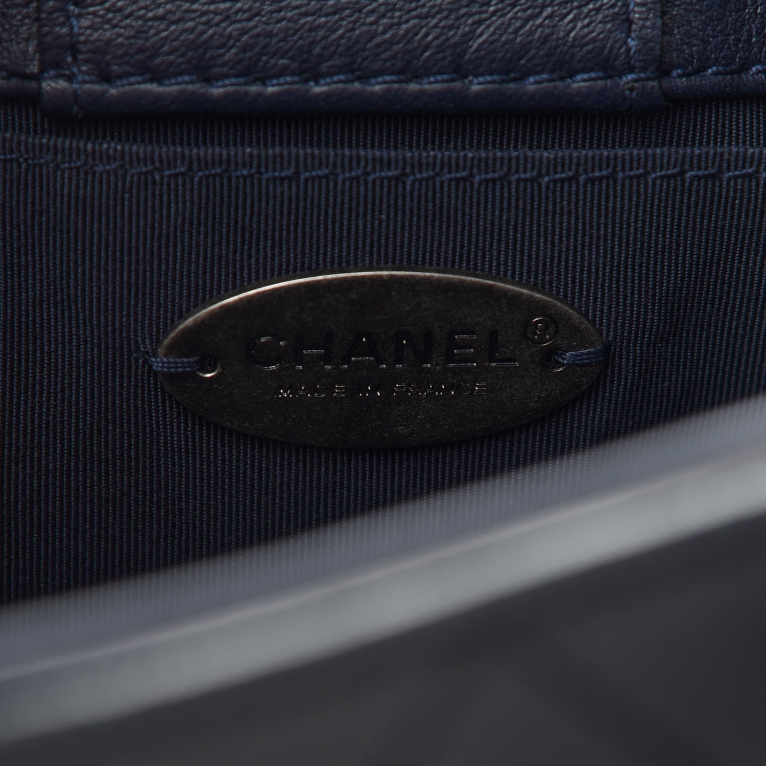 Chanel Bullskin Stitched Bi-Color Small So Light Shoulder Bag Navy 6 of 9