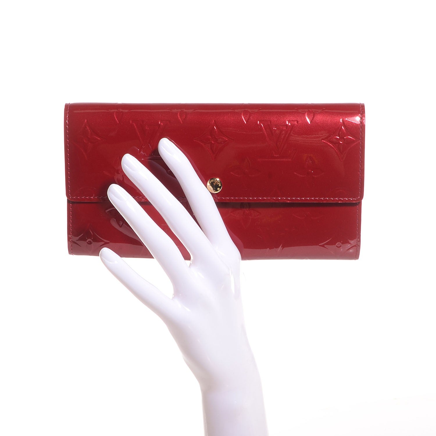 Louis Vuitton Vernis Sarah Wallet Pomme D'Amour 2 of 9