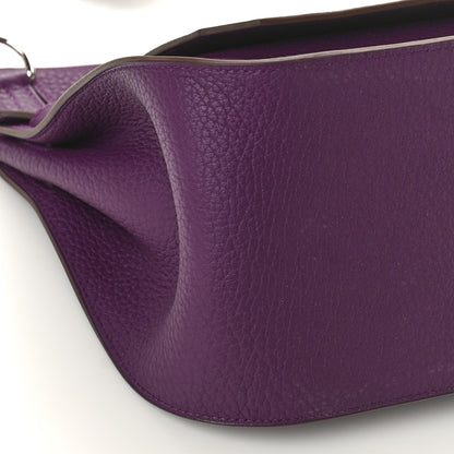 Hermes Taurillon Clemence Jypsiere 34 Cassis 7 of 9