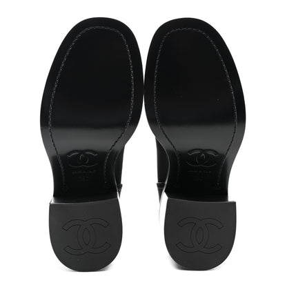 Chanel Lambskin CC Logo Calf Boots 35 Black 5 of 8