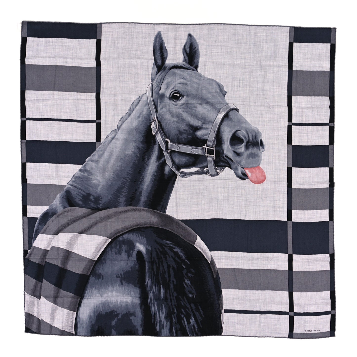 Cashmere Silk Rocabar Scarf 100 Gris Chine Anthracite