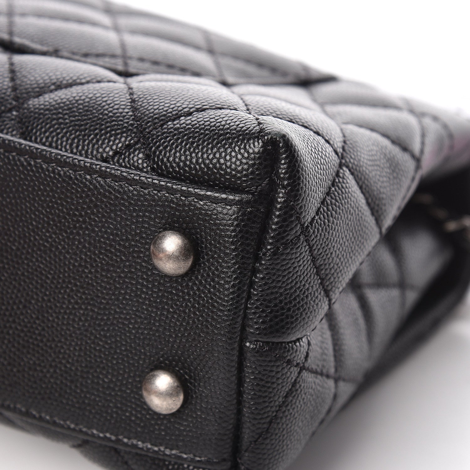 Chanel Caviar Lizard Quilted Mini Coco Handle Flap Black 14 of 19