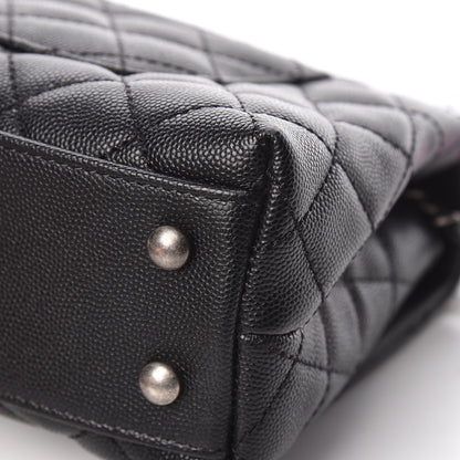 Chanel Caviar Lizard Quilted Mini Coco Handle Flap Black 14 of 19
