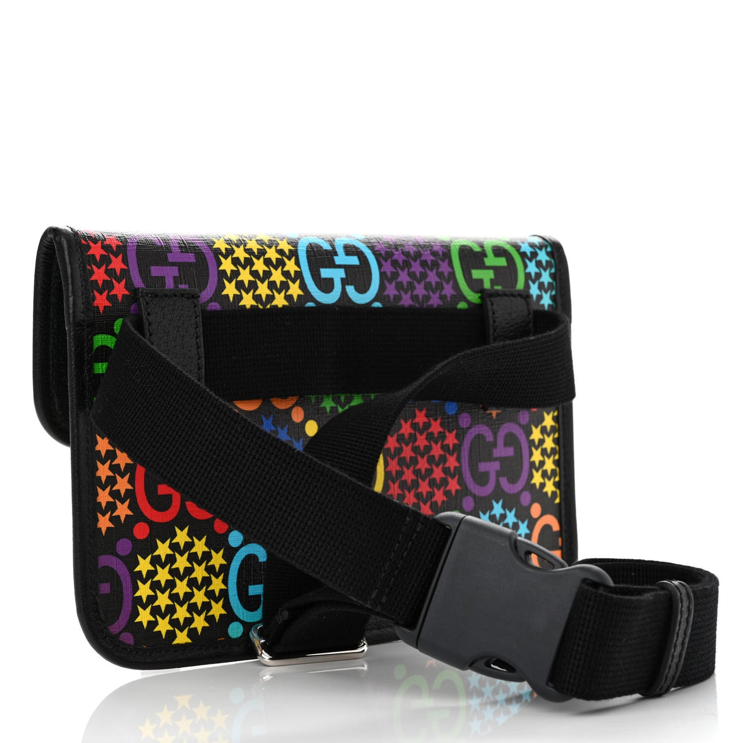GG Supreme Monogram Psychedelic Slim Belt Bag Black