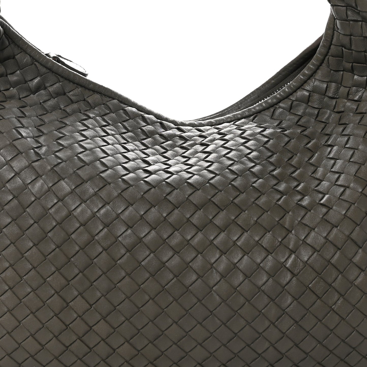 Nappa Intrecciato Large Veneta Hobo Grey