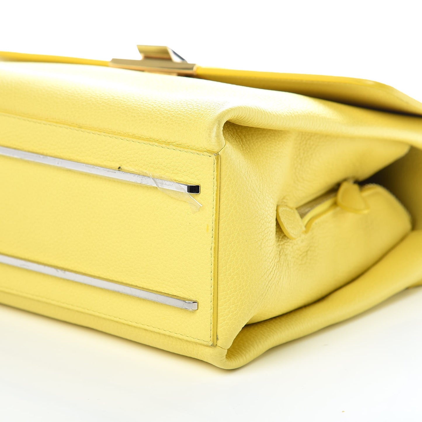 Grained Calfskin Le Dix Small Soft Cartable Jaune Tournesol