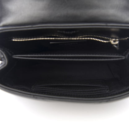 Saint Laurent Calfskin Y Quilted Monogram Toy Loulou Crossbody Bag Black 4 of 8