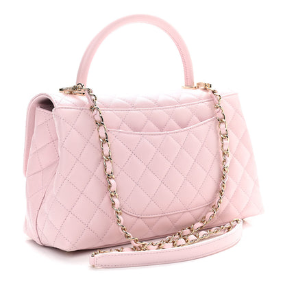 Chanel Caviar Quilted Small Coco Handle Flap Light Pink 2 of 9