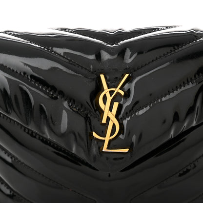Saint Laurent Patent Y Quilted Monogram Toy Loulou Crossbody Bag Black 8 of 18