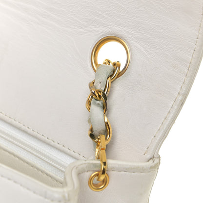 Chanel Lambskin Quilted Medium Single Flap White 16 of 23