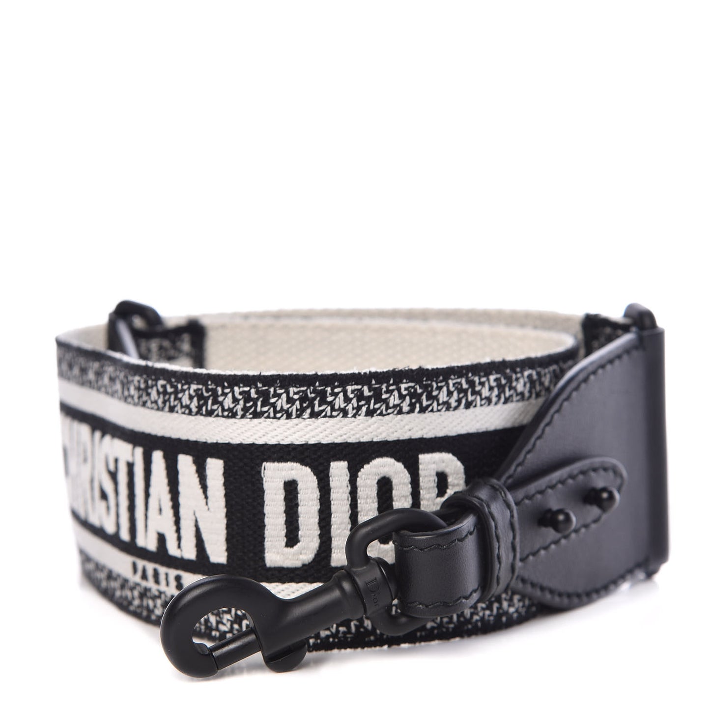 Canvas Embroidered Shoulder Strap Black Ultramatte