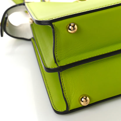 Fendi Vitello Seta Shiny Nappa Small Peekaboo I SEE U Satchel Wasabi White 7 of 8