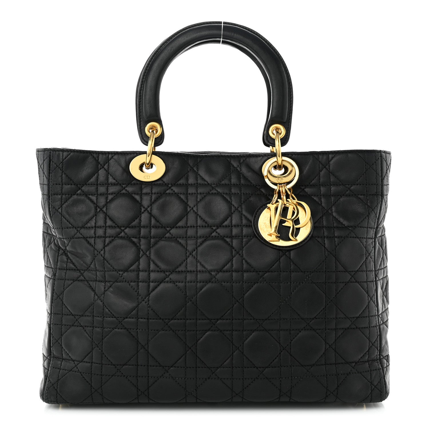 Christian Dior Lambskin Cannage Large Lady Dior Black 1 of 11