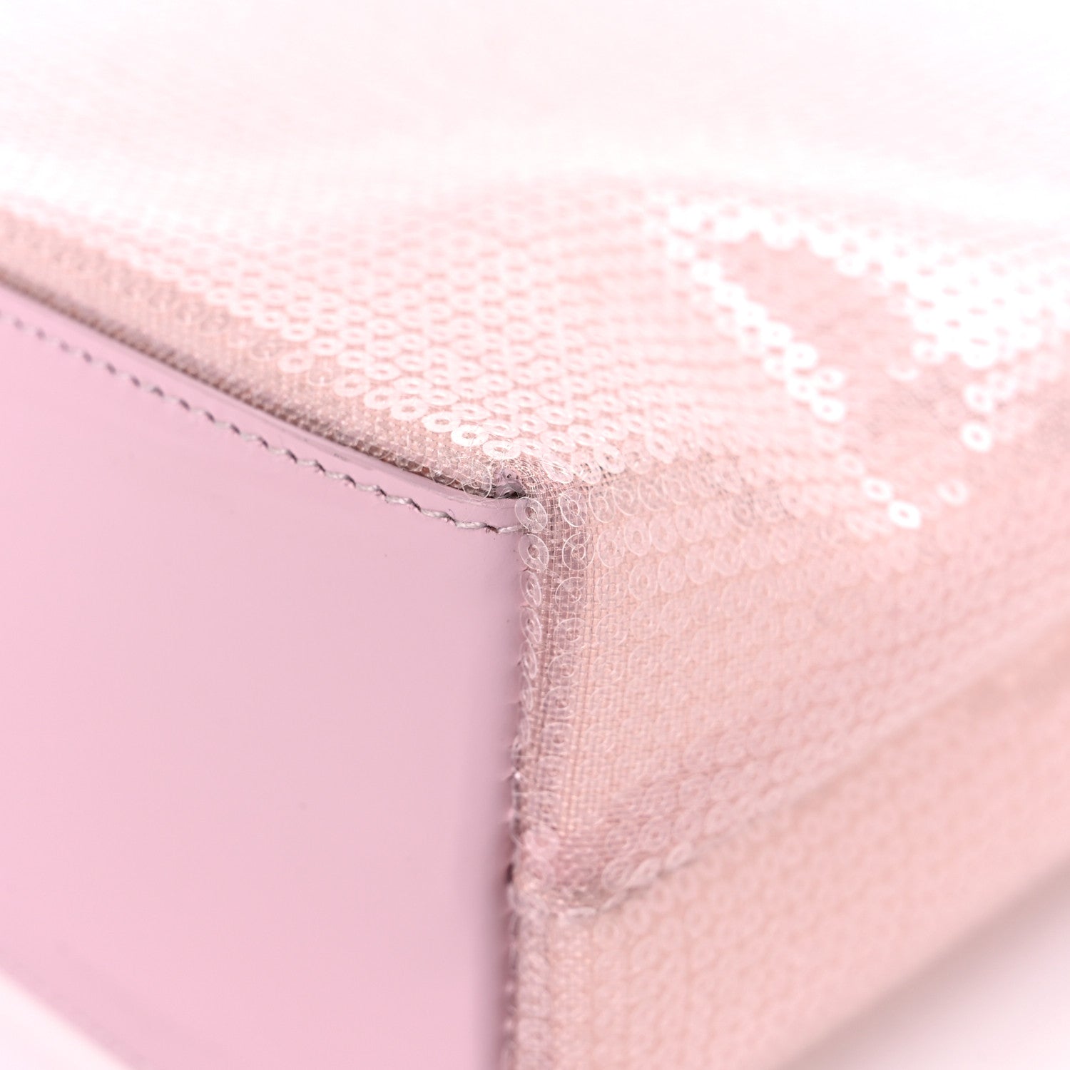 Prada Sequin Mesh Small Tote Bag Pink 12 of 14