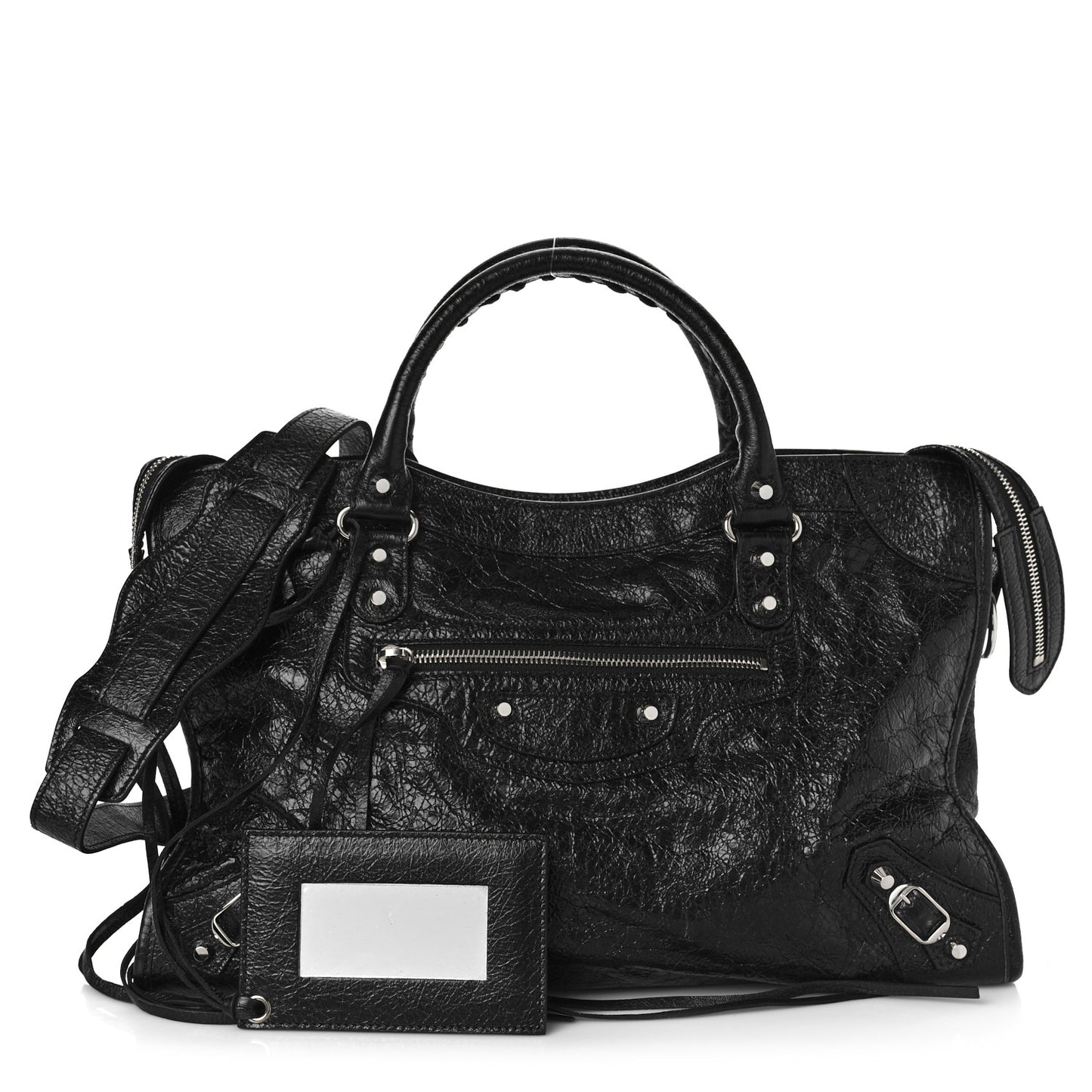 Agneau Classic Silver Hardware City Black