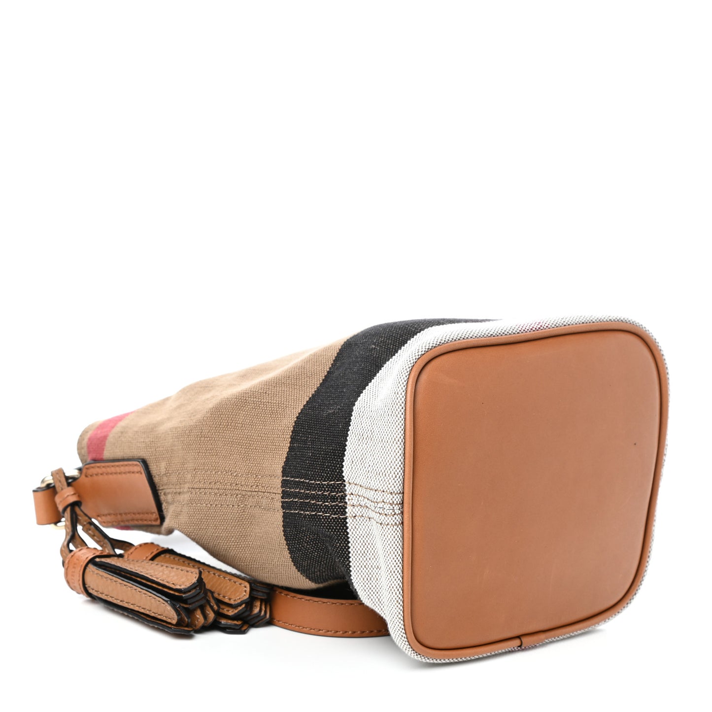 Canvas Mega Check Mini Ashby Tassel Crossbody Saddle Brown