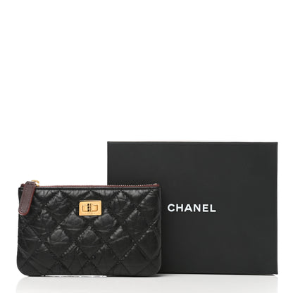Chanel Aged Calfskin Quilted Small Reissue Cosmetic Case Black 9 of 9