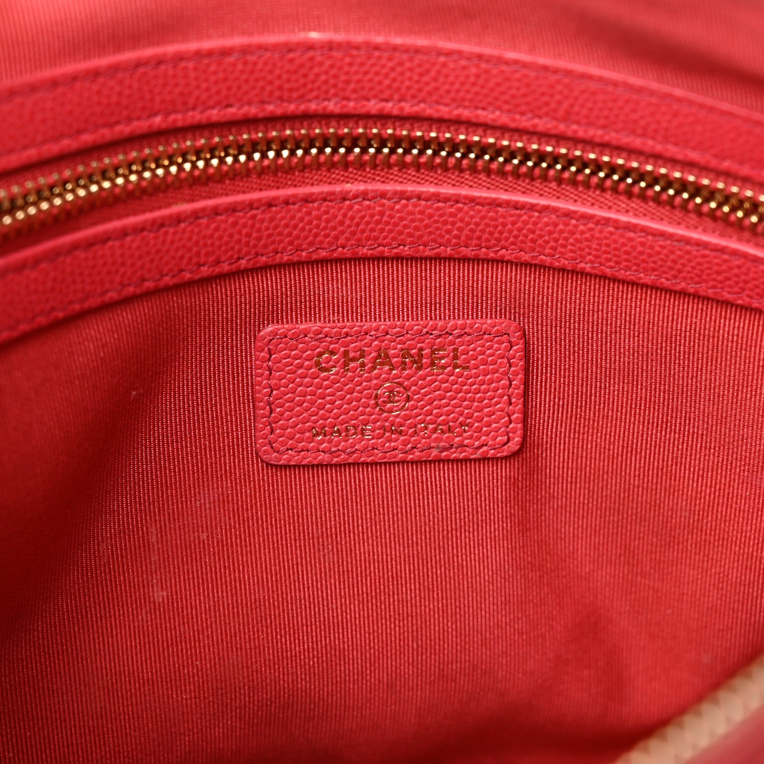 Chanel Caviar Quilted Medium Cosmetic Case Pink 5 of 9