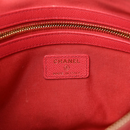 Chanel Caviar Quilted Medium Cosmetic Case Pink 5 of 9