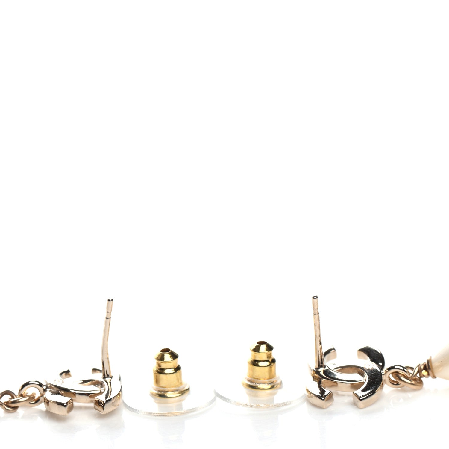 Chanel Crystal Bead Divine Highness Drop Earrings Gold 3 of 4
