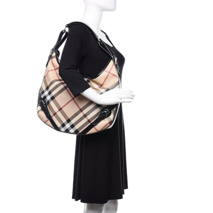 Burberry Supernova Check Large Larkin Hobo Black 2 of 15